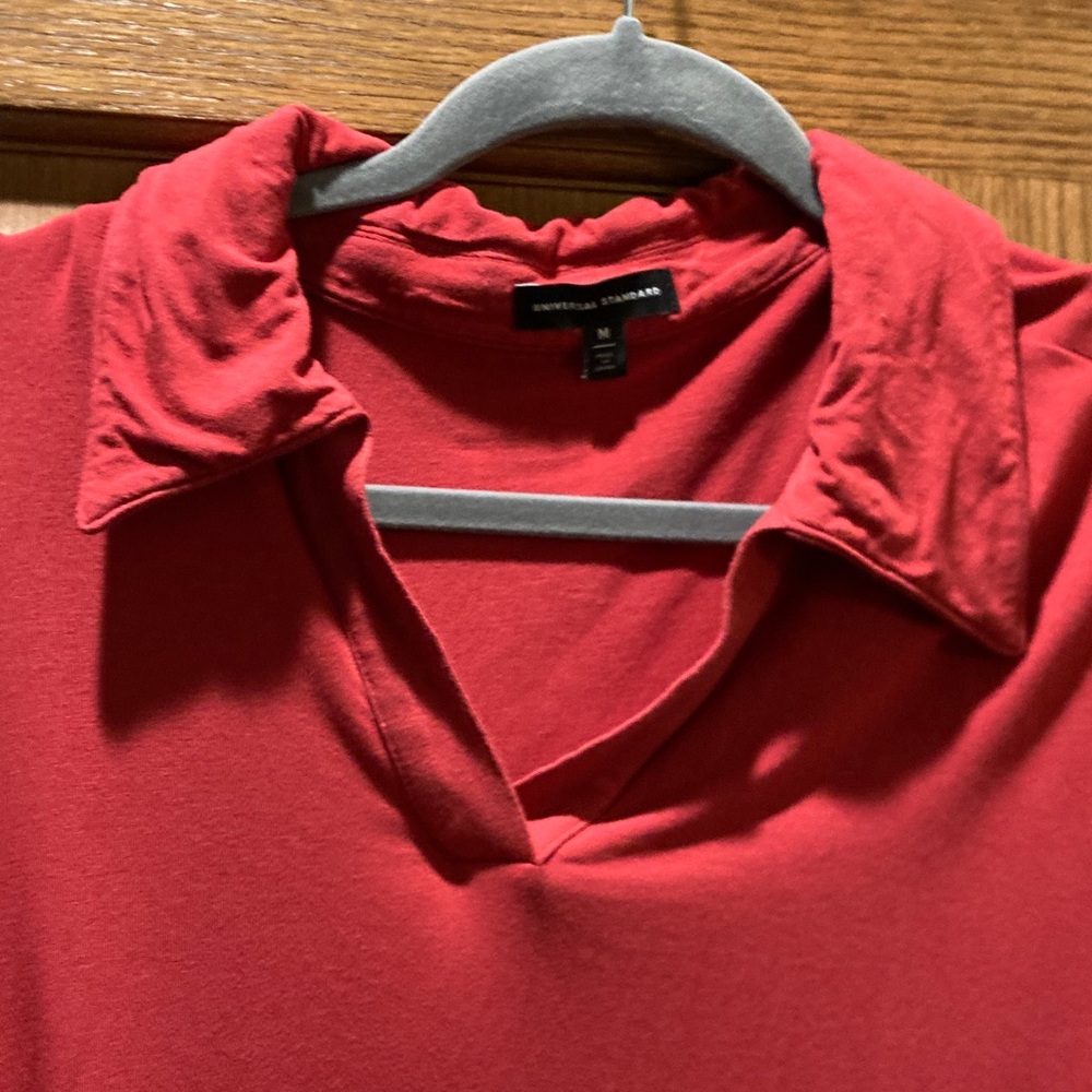 Universal Standard Collared V Neck - Red - Univer… - image 4
